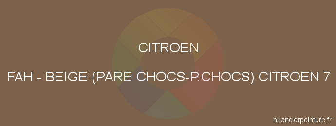 Peinture Citroen FAH Beige (pare Chocs-p.chocs) Citroen 7