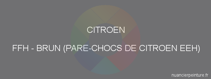 Peinture Citroen FFH Brun (pare-chocs De Citroen Eeh)