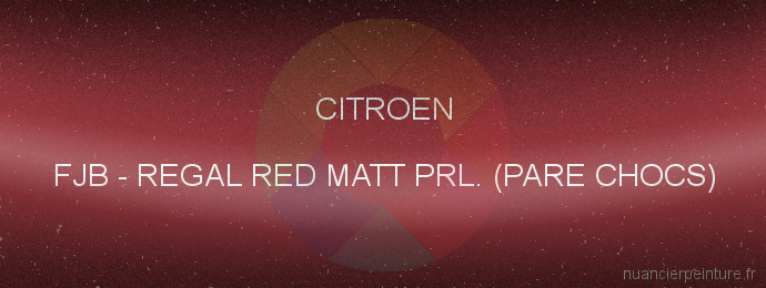 Peinture Citroen FJB Regal Red Matt Prl. (pare Chocs)
