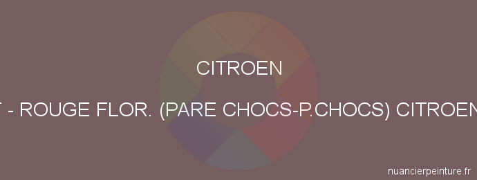 Peinture Citroen FJF Rouge Flor. (pare Chocs-p.chocs) Citroen 36