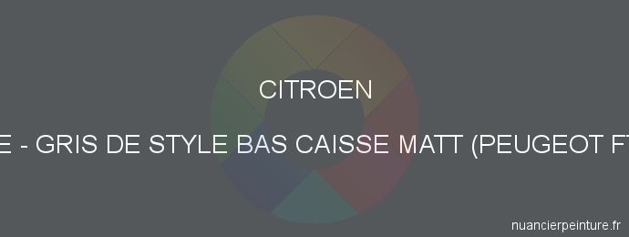 Peinture Citroen FTE Gris De Style Bas Caisse Matt (peugeot Fte)