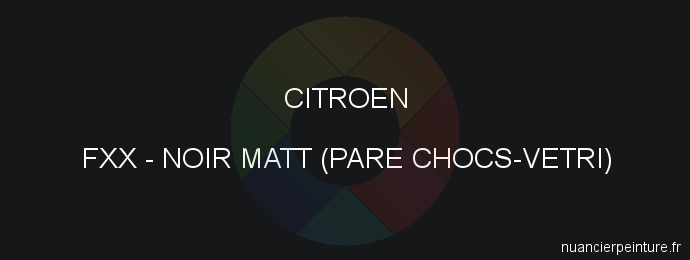 Peinture Citroen FXX Noir Matt (pare Chocs-vetri)