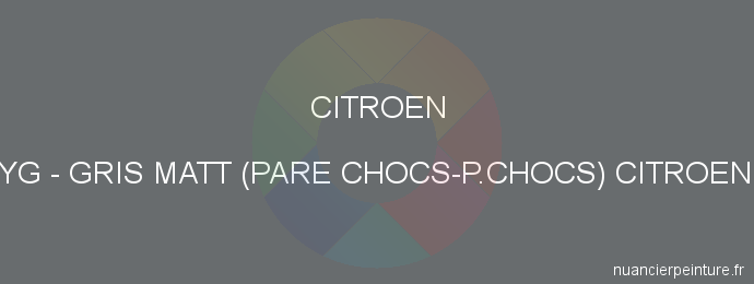 Peinture Citroen FYG Gris Matt (pare Chocs-p.chocs) Citroen 7