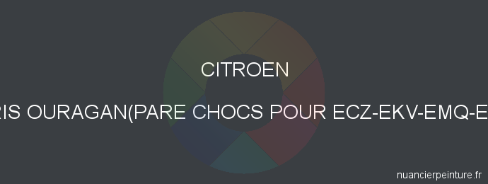 Peinture Citroen FZL Gris Ouragan(pare Chocs Pour Ecz-ekv-emq-enu-epn)