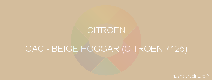 Peinture Citroen GAC Beige Hoggar (citroen 7125)