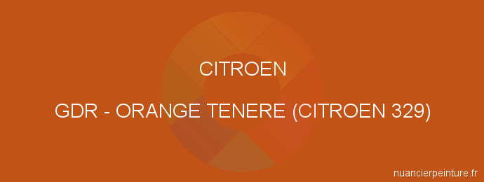 Peinture Citroen GDR Orange Tenere (citroen 329)