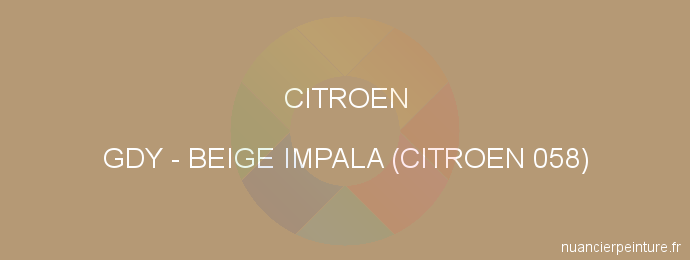 Peinture Citroen GDY Beige Impala (citroen 058)
