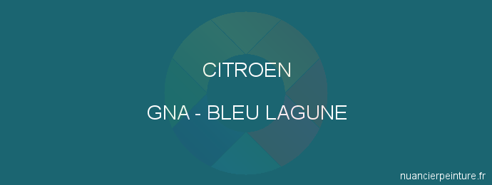 Peinture Citroen GNA Bleu Lagune