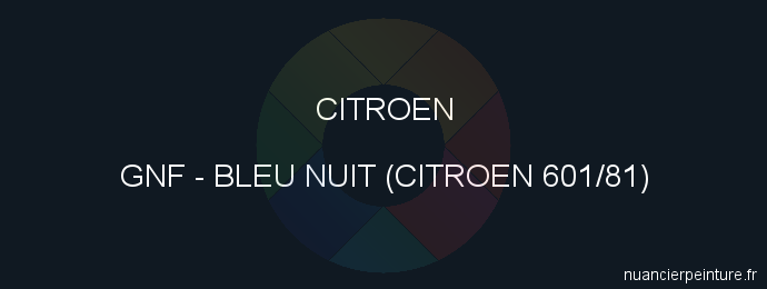 Peinture Citroen GNF Bleu Nuit (citroen 601/81)
