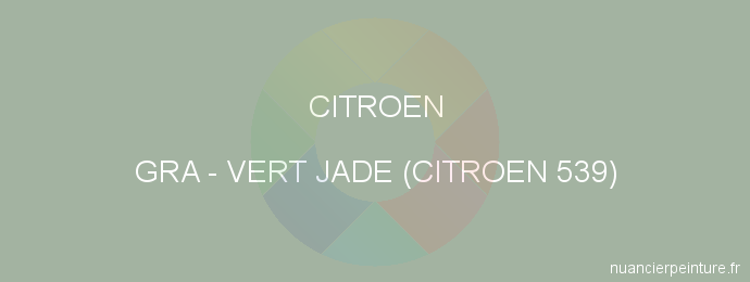 Peinture Citroen GRA Vert Jade (citroen 539)