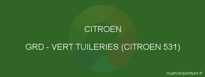 Peinture Citroen GRD Vert Tuileries (citroen 531)