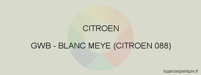 Peinture Citroen GWB Blanc Meye (citroen 088)