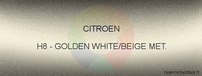Peinture Citroen H8 Golden White/beige Met.