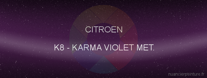 Peinture Citroen K8 Karma Violet Met.