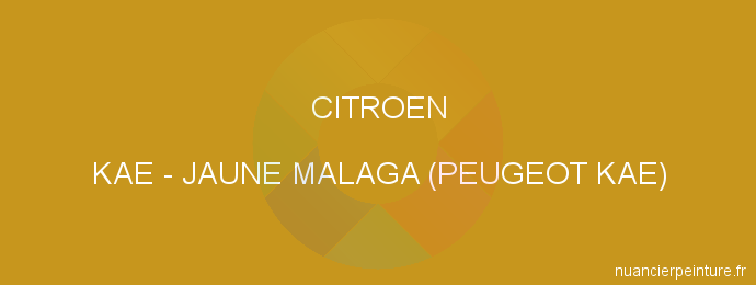 Peinture Citroen KAE Jaune Malaga (peugeot Kae)