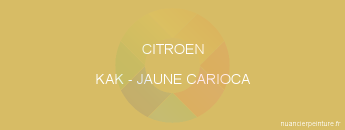 Peinture Citroen KAK Jaune Carioca