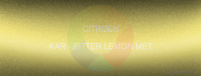 Peinture Citroen KAR Bitter Lemon Met.