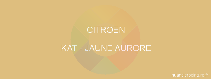 Peinture Citroen KAT Jaune Aurore