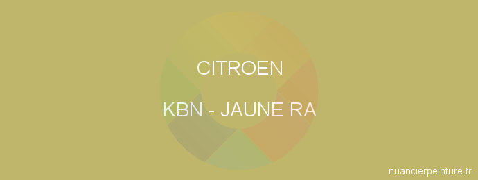 Peinture Citroen KBN Jaune Ra