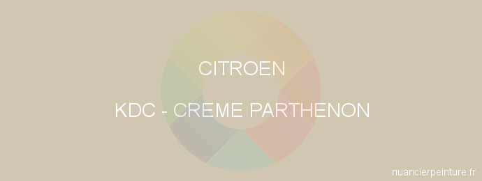 Peinture Citroen KDC Creme Parthenon