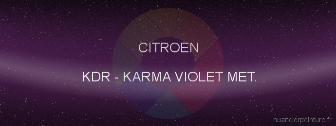 Peinture Citroen KDR Karma Violet Met.