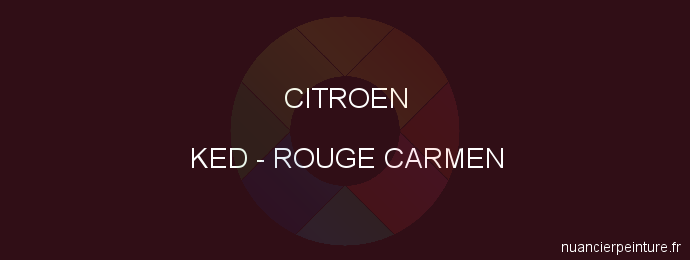 Peinture Citroen KED Rouge Carmen