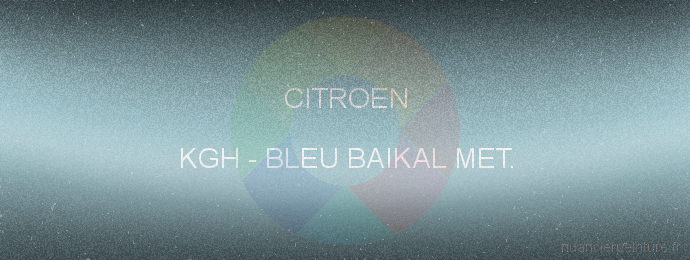 Peinture Citroen KGH Bleu Baikal Met.