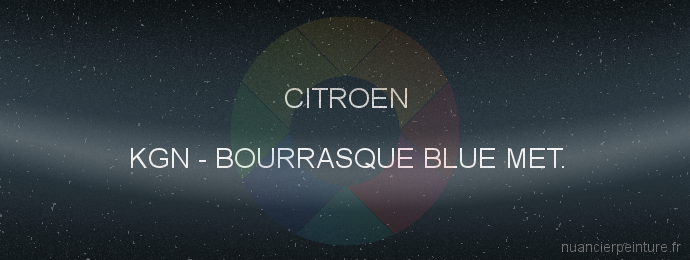 Peinture Citroen KGN Bourrasque Blue Met.
