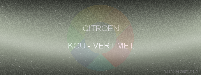 Peinture Citroen KGU Vert Met.