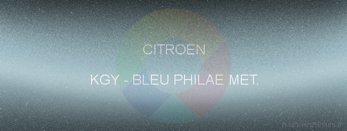 Peinture Citroen KGY Bleu Philae Met.