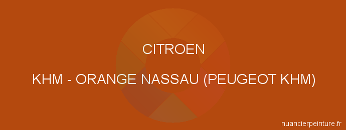 Peinture Citroen KHM Orange Nassau (peugeot Khm)