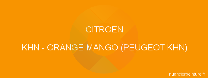 Peinture Citroen KHN Orange Mango (peugeot Khn)