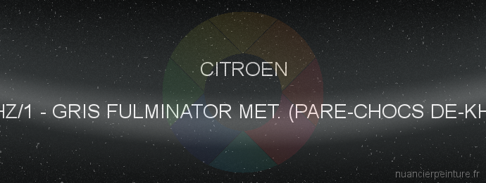 Citroen Zx Grey Fulminator Met Code: Erz Aerosol Spray Paint Chip/Scratch Repair