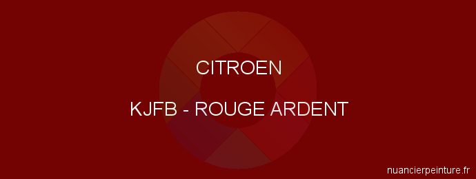 Peinture Citroen KJFB Rouge Ardent