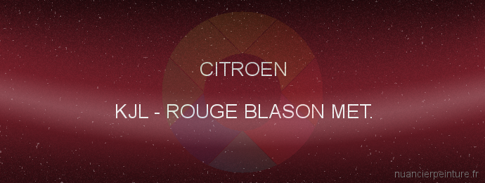 Peinture Citroen KJL Rouge Blason Met.