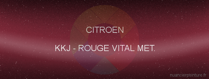 Peinture Citroen KKJ Rouge Vital Met.