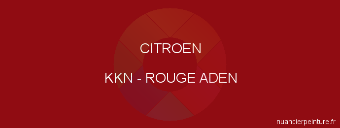 Peinture Citroen KKN Rouge Aden