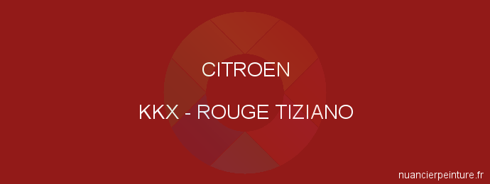 Peinture Citroen KKX Rouge Tiziano