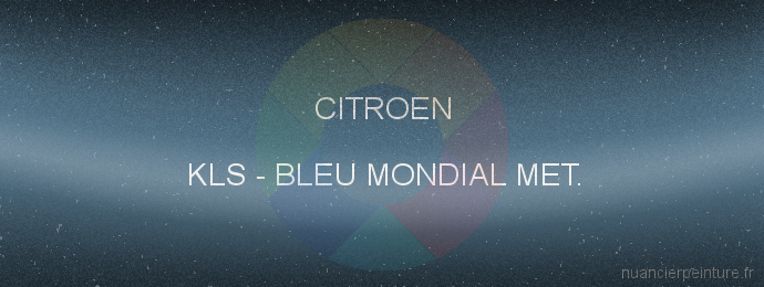 Peinture Citroen KLS Bleu Mondial Met.