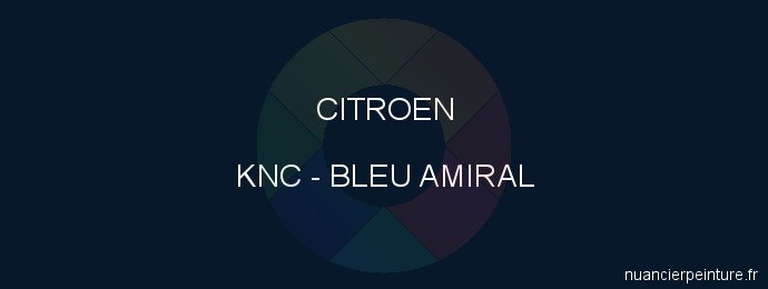 Peinture Citroen KNC Bleu Amiral