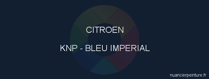 Peinture Citroen KNP Bleu Imperial