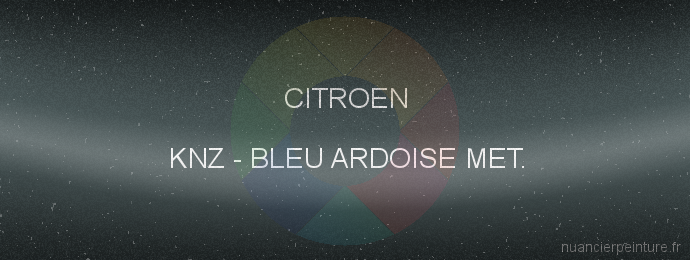 Peinture Citroen KNZ Bleu Ardoise Met.