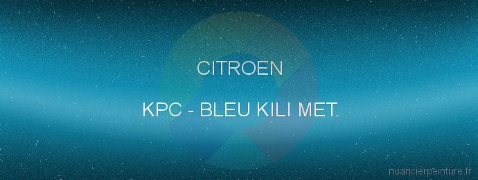 Peinture Citroen KPC Bleu Kili Met.