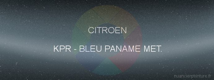 Peinture Citroen KPR Bleu Paname Met.