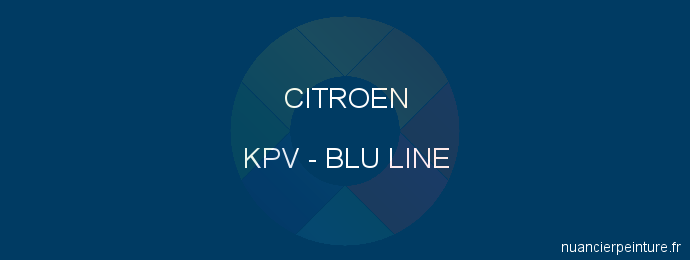 Peinture Citroen KPV Blu Line