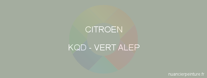 Peinture Citroen KQD Vert Alep