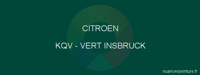 Peinture Citroen KQV Vert Insbruck