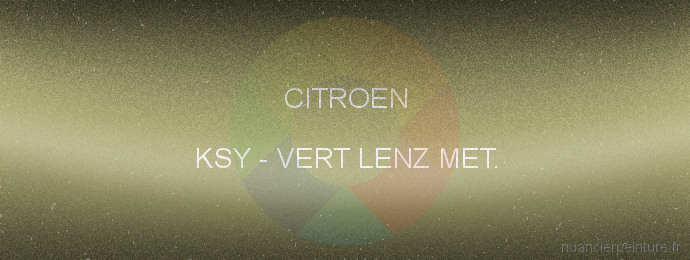 Peinture Citroen KSY Vert Lenz Met.