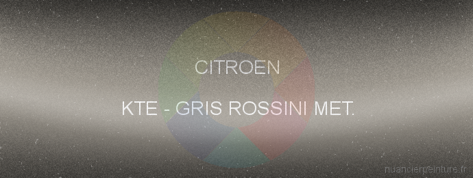 Peinture Citroen KTE Gris Rossini Met.