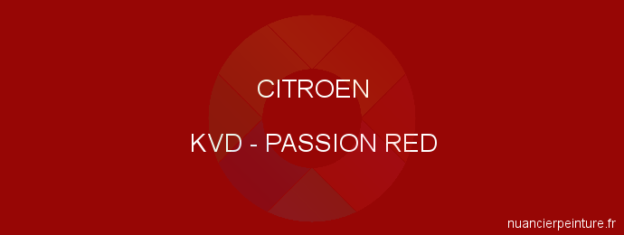 Peinture Citroen KVD Passion Red